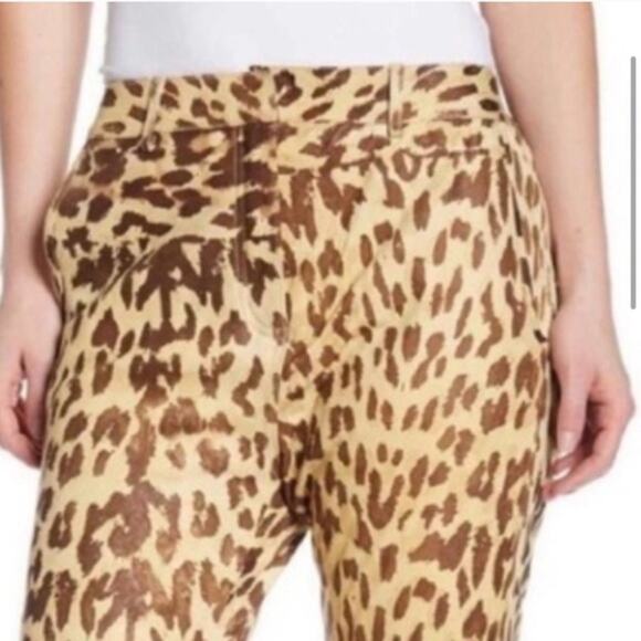 NWT One Teaspoon Jackson leopard leather pants - Picture 4 of 8